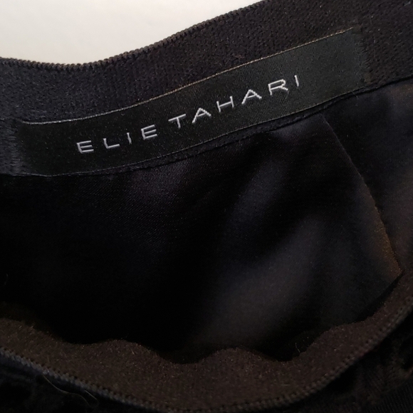 Elie Tahari Laser Cut Black Pencil Skirt - Picture 8 of 8